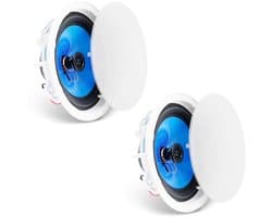 2 Stuks 8" Plafondluidspreker, 50w, Inbouw Plafond- en Muurluidsprekersysteem, 8 Ω Impedantie, 89db Gevoeligheid voor Gebruik Thuis of Op de Veranda