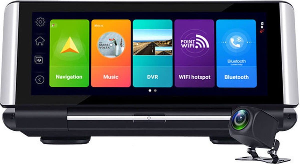 DrPhone RoadGuard Pro - 7 Inch 4G ADAS Android 8.1 Car Dashboard DVR - Maakt je auto slim - Navi - Carkit - Carplay - Touch — afbeelding 1