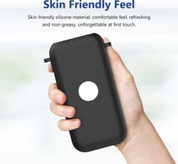 Somstyle Siliconen Beschermhoes Geschikt Voor Apple Vision Pro Batterij - Met Schouderriem - Accu Houder - Soft Cover Case - VR Bril Accessoires - Zwart — thumbnail 3
