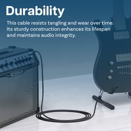 MMOBIEL Instrumentenkabel 6.35mm - Gitaarkabel - Audio Aux Jack Stereo Auxiliary Elektrische Gitaar Snoer voor Elektrische Gitaar, Toetsenbord, Mixer, Versterker, Luidspreker, Equalizer - 1,2m — thumbnail 4