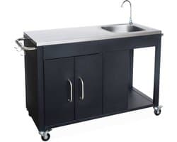 sweeek - Stalen buitenkeuken b139xd70,6xh113 cm