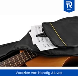 Luxe Gitaartas Voor Klassieke Of Spaanse Gitaar - Waterafstotend - Gitaar Rugzak - Gitaarhoes - 39 inches - 100 tot 105 cm - Zwart — thumbnail 2