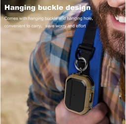 Mobigear Hoesje geschikt voor Apple AirPods Pro 2 Shockproof Hardcase Hoesje | Mobigear Slim Armor - Zwart — thumbnail 5