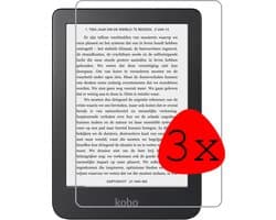 Screenprotector - 3 Stuks Geschikt voor Kobo Clara 2E - Extra Sterk - Beschermglas - Gehard Glas - Tempered Glass - Screen Protector