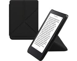 kwmobile e-reader hoesje geschikt voor Kobo Clara 2E hoes - Ereader flip case met standaard - E reader cover van kunstleer - In zwart