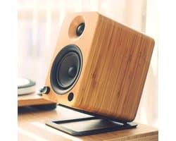 2-stuks Computerluidsprekers Steun met 16° Neigingshoek - Metaal Desktop Luidsprekers Opbergsteun - Geschikt voor Kleine Luidsprekers