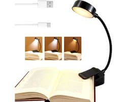 Draagbare Oplaadbare Leeslamp met Flexibele 360 Graden Hals - Ideaal voor Bed en Bureau