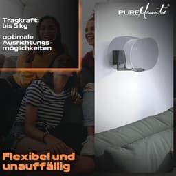 Luidsprekerhouder voor Sonos Era 300 - Wandhouder met Kabelmanagement, Draaibaar tot +/-45°, 3kg Draagkracht, Zwart — thumbnail 3