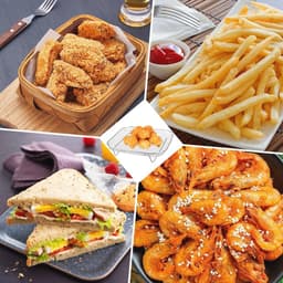 RVS airfryerrek - 20,4 cm koven voor heteluchtfriteuse - vierkant airfryer-rooster - stapelbaar rek voor heteluchtfriteuses met een inhoud van meer dan 5,5 l en accessoires — thumbnail 3