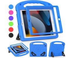 Kinderhoesje met schermbeschermer voor iPad 10,2 inch - Schokbestendige beschermhoes met handgreep