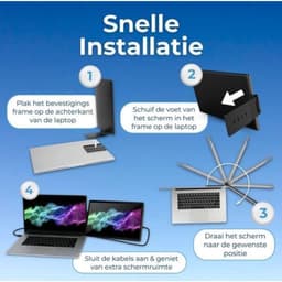 Portable Monitor - Draagbare Scherm - Uitbreider - Full HD — thumbnail 3