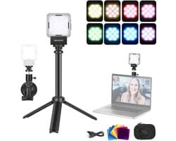 Ibenzoa® Complete Verlichtingsset voor Videoconferenties met Statief en Kleurfilters
