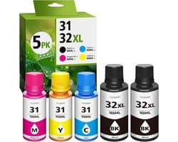 Navulinktflessen Set voor Smart Tank Printers, 5 Pack