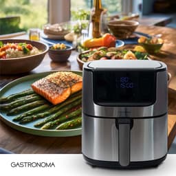 Gastronoma Heteluchtfriteuse - Airfryer 1800W - 8L - Met meerdere accessoires - 18290010 - RVS — thumbnail 8