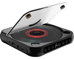 Draagbare Bluetooth-cd-speler met USB-C-snelladen – Ultradun en compact – Ondersteunt MP3/WMA-formaten – Geschikt voor zowel reizen als thuisgebruik – Zwart