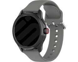 Strap-it Universele 24mm Siliconen Horlogeband geschikt voor TicWatch Pro 5 Enduro, Coros Nomad, Coros Apex 4 46mm, Garmin Venu X1 - Smartwatch & horloge - Donkergrijs