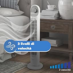 Verticale ventilator 81 cm met 3 snelheden en automatische oscillatie voor efficiënt koelen — thumbnail 2