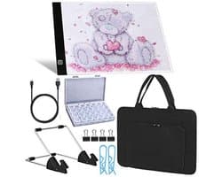 A4 LED Lichtpad voor Creatieve Projecten - Dimbare, Draagbare Lichtbox met USB Voeding en Afneembare Stand