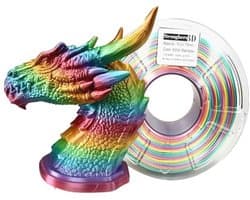1.75mm Rainbow PLA 3D Printer Filament - 1kg voor Ender3