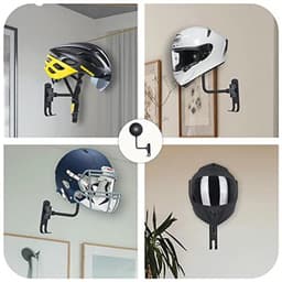 Helm Muurbevestiging voor Motor- en Fietshelmen - 180 Graden Rotatie met 2 Haken - Accessoires voor Jassen en Hoeden — thumbnail 5