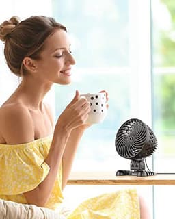 USB Bureauventilator - Draagbare Mini Ventilator met Variabele Snelheid voor Kantoor, Slaapkamer en Thuis — thumbnail 5