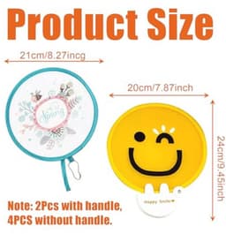 Opvouwbare Ronde Ventilator - 6 Stuks Handventilator voor Zomer en Festivals — thumbnail 4