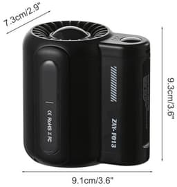 Draagbare Taille Clip Ventilator - USB Oplaadbare Persoonlijke Fan met 3 Snelheden en 4500mAh Batterij — thumbnail 3