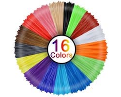 3D Pen Filament Set - 16 Kleuren PLA - 1.75mm - Veilig en Biologisch Afbreekbaar