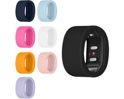 kwmobile 8x smart ring case geschikt voor RingConn Gen 2 SmartRing - M size 9 10 11 hoesje - Siliconen cover voor smartring - Slimme ring hoes in meerkleurig