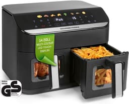 Airfryer met Dubbele Kamer 9L - 8 Programma's en Multi-Color Touchscreen — thumbnail 1