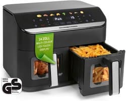Airfryer met Dubbele Kamer 9L - 8 Programma's en Multi-Color Touchscreen