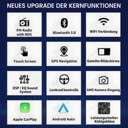 Awesafe Autoradio - Geschikt Voor Opel Meriva Corsa C D Astra G H - Draadloos Apple Carplay & Android Auto - Android 14 - Radio met navigatie - 7 inch HD touchscreen - Ram 2GB + Rom 64GB - Zwart — thumbnail 4