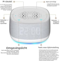 longziming -Draadloze Geluidsmachine – Compact Ontspanningsapparaat met Timer – Rustgevende Geluiden – Voor Slaap, Studie & Reizen – Wit — thumbnail 3