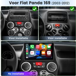 Awesafe Autoradio 6GB+128GB met Carplay en Android auto - Geschikt Voor Fiat Panda 2003 t/m 2012 - Radio scherm met Navigatie GPS - 8 Kern V1PRO Versie - Draadloos Apple Carplay & Android — thumbnail 3