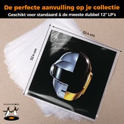 Pinguïn Records LP hoezen 25 stuks – VinylCare Essential ShieldSleeve Record Sleeves - LP hoes - Vinyl hoes – Polyethyleen extra stevig – Beschermhoes – LP beschermhoezen - Buitenhoezen voor standaard LP’s - 100 Micron — thumbnail 4