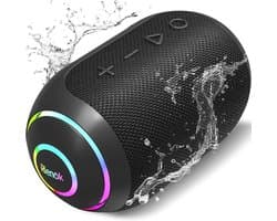 Draagbare Bluetooth Luidspreker met LED-licht en Waterdichte IPX7