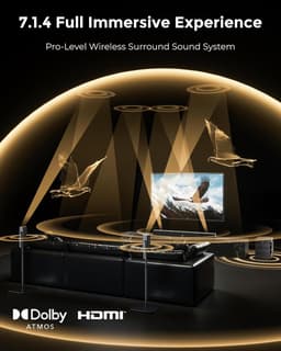 ULTIMEA 7.1.4 Professioneel draadloos surround sound-systeem, Dolby Atmos, 980W soundbar met 10" draadloze subwoofer, Skywave X70 — thumbnail 2
