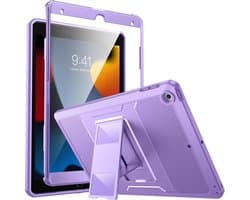 Robuust Schokbestendig Hoesje voor iPad 10.2 Inch (9e, 8e, 7e Generatie) met Ingebouwde Screenprotector - Paars