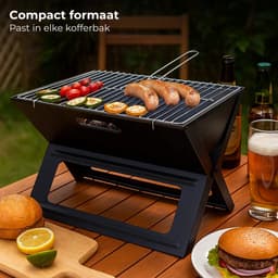 Lomera Opvouwbare Barbecue - Inklapbare Barbecue - Draagbare Barbecue - Houtskool Barbecue - Camping Barbecue - Strand Barbecue - Park Barbecue - Praktische Vorm - BBQ Opvouwbaar - Opvouwbare BBQ Camping — thumbnail 4