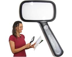 Versterker met LED-Licht - Vergrootglas voor Boeken en Lezen - Oplaadbare Handheld Vergrootglas