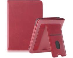Hoes voor e-Reader met Kaartenvak en Polsband - Rood
