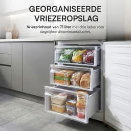Heinner HC-HS269SE++ Koel-vriescombinatie 269 L – Mechanische Bediening – LED-verlichting – Omkeerbare Deur – Zilver – 5 Jaar Garantie — thumbnail 8