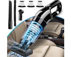 Sterke handstofzuiger, 10000 Pa mini handstofzuiger voor in de auto, multifunctioneel, lichtgewicht, draagbare autostofzuiger, draadloos met 3 HEPA-filters, batterij, natte en droge handen