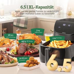 1700W 6.5L Airfryer met Slimme Probe Thermometer - 8-in-1 Kookmodi en Snelle Verwarming tot 230℃ — thumbnail 2