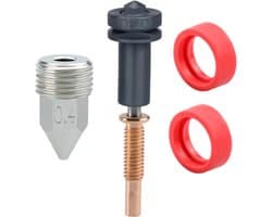 3D-printer Verwisselbare Trimetaal High Flow Sproeiers 0,4 mm Gehard Staal Koper Titanium