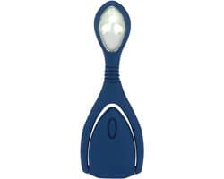 moses. Libri_x Lumi Plus Reading Light Night Blue Clamp Lamp with Continuous Dimmer for Reading in the Dark, LED Reading Light in Night Blue