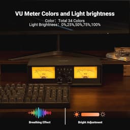 VU Meter luidsprekerversterker met afstandsbediening en DB-paneelweergave — thumbnail 3