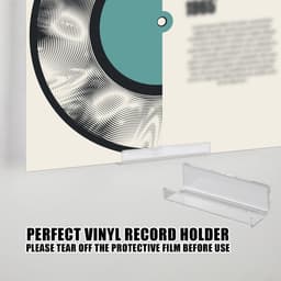 Allecta - Vinylplaat Muurbevestiging voor Acryl Albumplaten - Geen Boren - Houder Standaardrekken voor Vinylplaten - Duidelijk Design — thumbnail 2