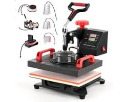 Transferpers 8-in-1 met Roterende Kop voor T-shirts, Mokken en Petten