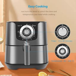 5,5 L Airfryer met Voorverwarmen en Warm Houden - Vetarm, Knapperig Koken voor 2-8 Personen — thumbnail 2